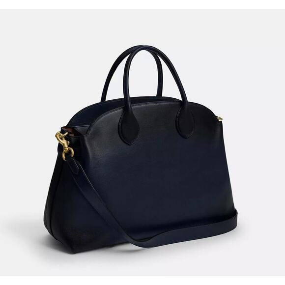 Coach Soft Empire Carryall Bag 40 Dark Blue - Picture 3 of 17